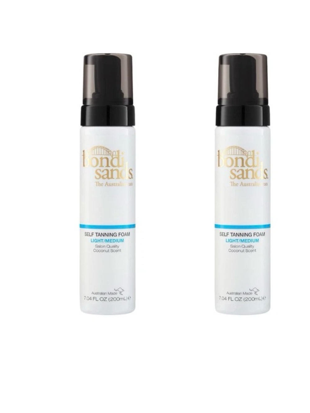 Bondi Sands SET OF 2 Light/Medium Self Tanning Foam Australia 6.76 fl oz 200 ml